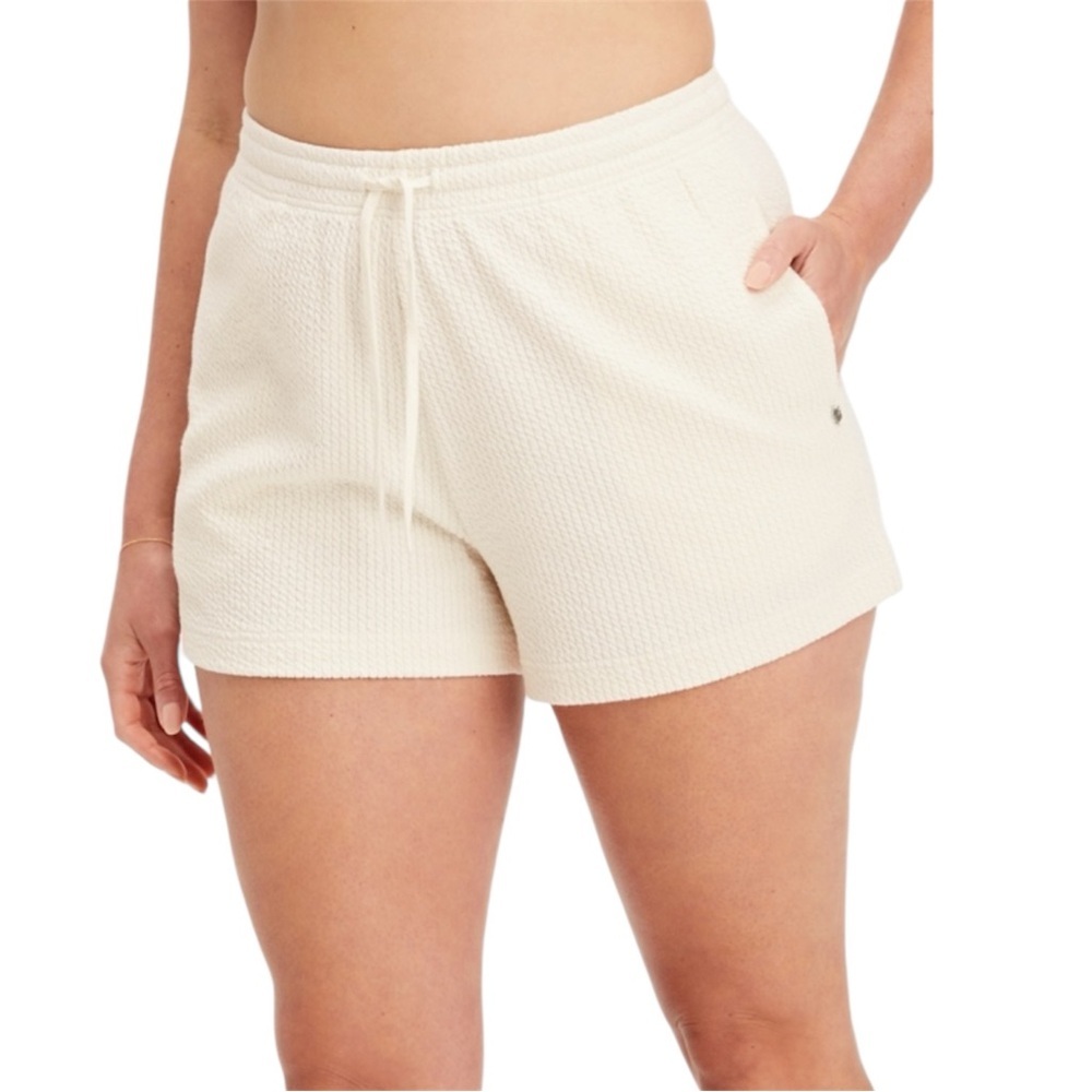 Fabletics Waffle Knit Women's Cream Shorts